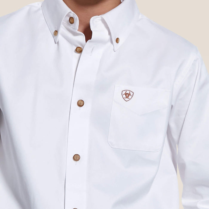 Ariat Boy's Solid Twill Shirt - FINAL SALE KIDS - Boys - Clothing - Shirts - Long Sleeve Shirts Ariat Clothing