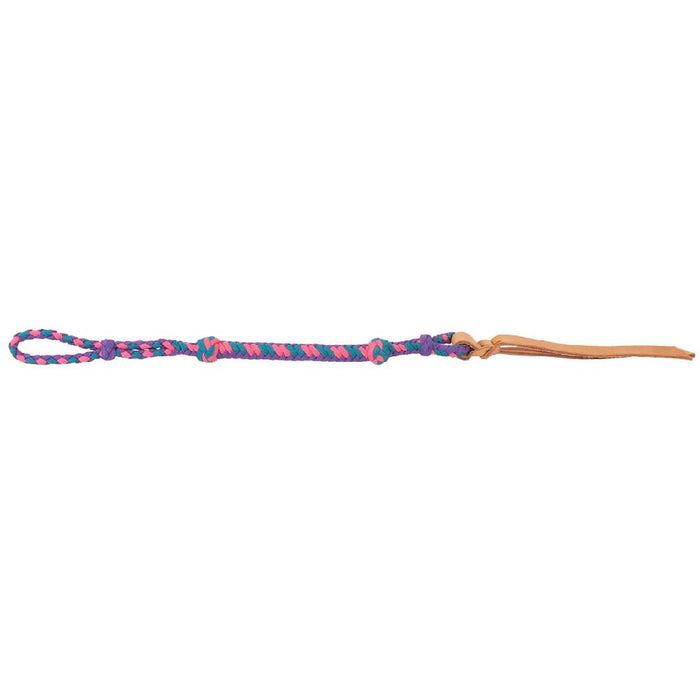 Mustang Poly Quirt Tack - Whips, Crops & Quirts Mustang Teal/Purple/Pink