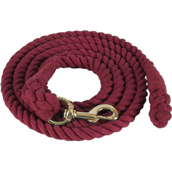 Cotton Lead Rope Tack - Halters & Leads Mustang Burgundy
