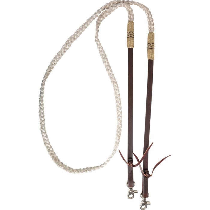 Cashel Adjustable Flat Braid Rein Tack - Reins Cashel White