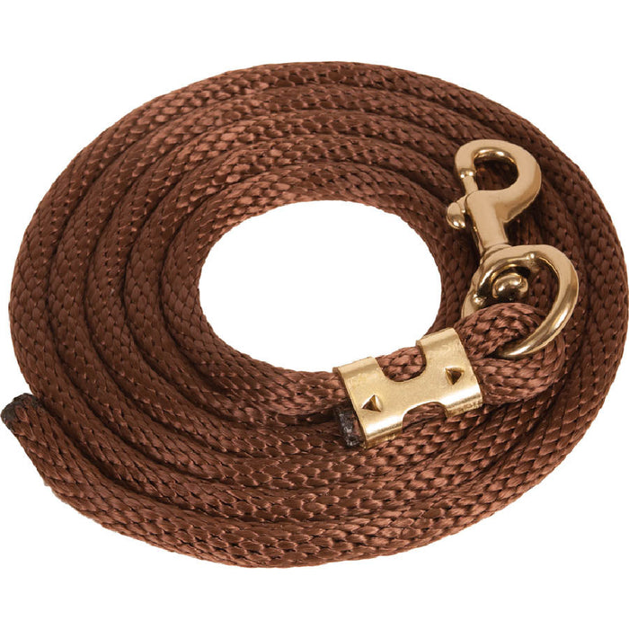 Teskey's Poly Lead Rope with Bolt Snap Tack - Halters & Leads Teskey's Brown