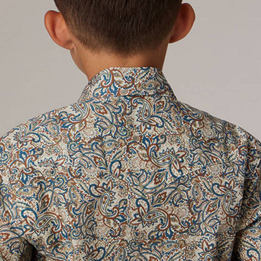 Roper Boy's Sketchy Paisley Print Shirt - FINAL SALE KIDS - Boys - Clothing - Shirts - Long Sleeve Shirts Roper Apparel & Footwear