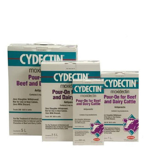 Elanco Cydectin (Moxidectin) Pour-on for Beef and Dairy Cattle Livestock - De-Wormer Elanco