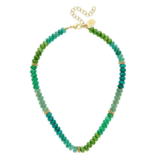 Green Jade and Gold Bead Necklace WOMEN - Accessories - Jewelry - Necklaces Susan Shaw