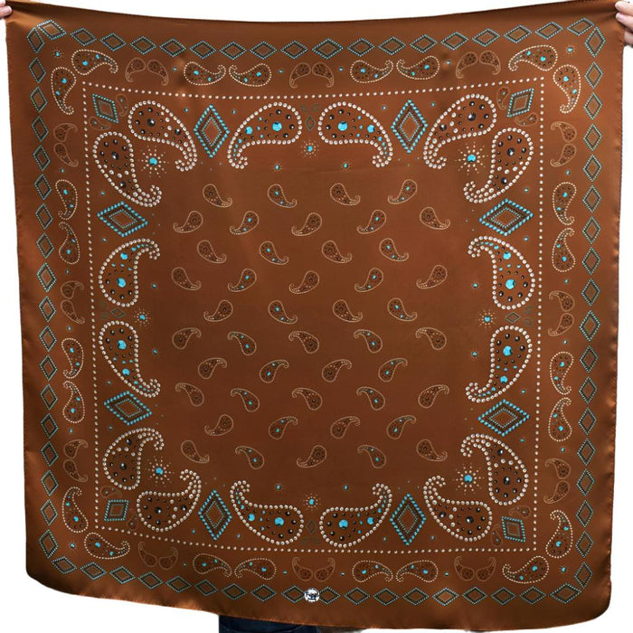 Fringe Scarves "Pretty Paisley" Long Wild Rag ACCESSORIES - Additional Accessories - Wild Rags & Scarves Fringe Scarves