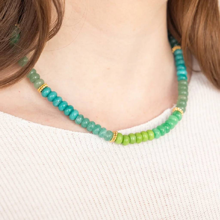 Green Jade and Gold Bead Necklace WOMEN - Accessories - Jewelry - Necklaces Susan Shaw