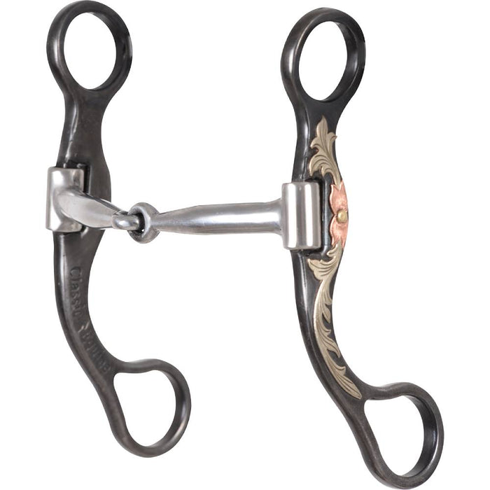 Classic Equine BitLogic 6" Cheek Browned Iron Snaffle Bit Tack - Bits Classic Equine