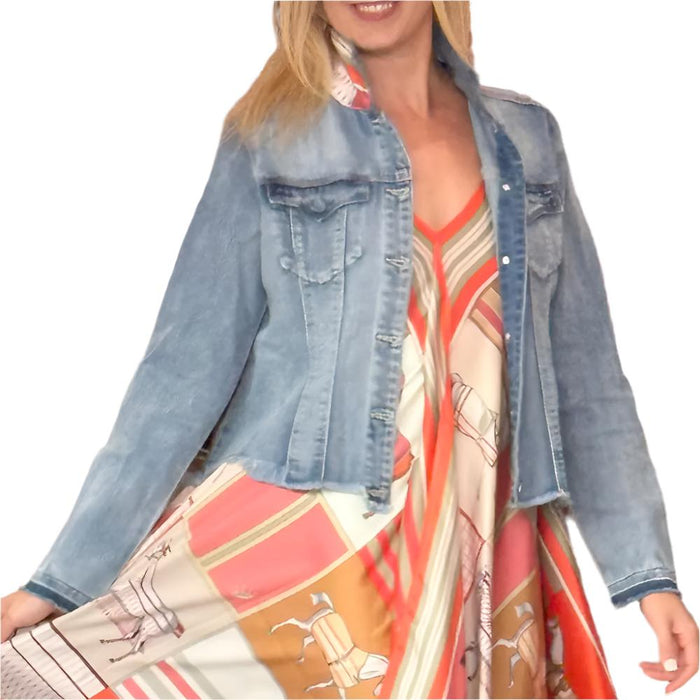 Stacy Bradley Coral Horse Denim Jacket WOMEN - Clothing - Outerwear - Jackets Stacy Bradley Design
