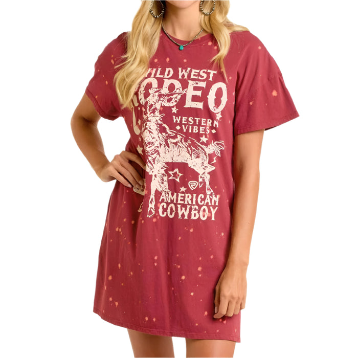 Rock & Roll Denim Women's Rodeo Graphic T-Shirt Dress WOMEN - Clothing - Dresses Panhandle