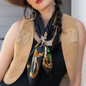 Fringe Scarves "Always Saddle Your Own Horse"  Wild Rag ACCESSORIES - Additional Accessories - Wild Rags & Scarves Fringe Scarves   