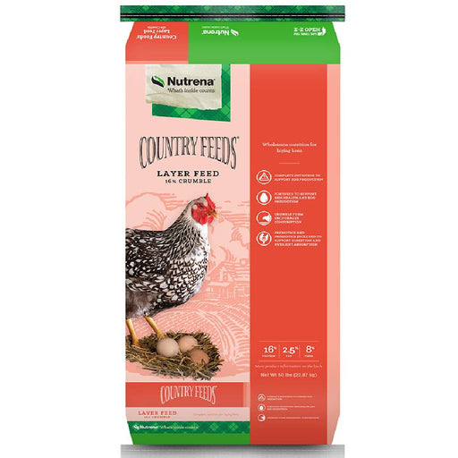 Nutrena Country Feeds Layer 16% Crumble Feed & Hay - Feed Nutrena
