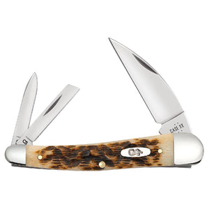 Case Seahorse Whittler Amber Bone CS Peach Seed Jig Knives W.R. Case