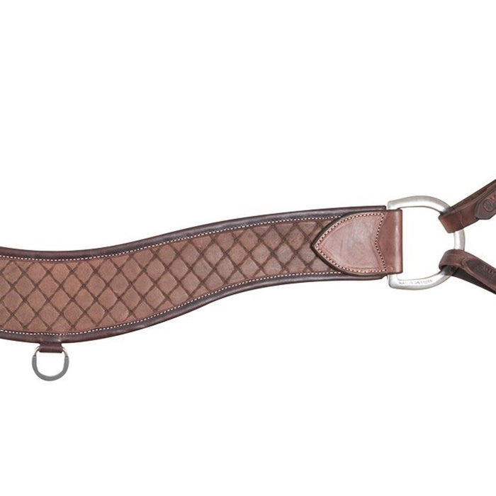 Martin Saddlery 4" Chocolate Quilted Stamp Steer Roper Breast Collar