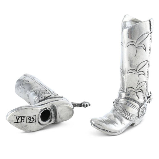 Vagabond House Pewter Cowboy Boot Salt & Pepper Set HOME & GIFTS - Tabletop + Kitchen - Kitchen Decor Vagabond House