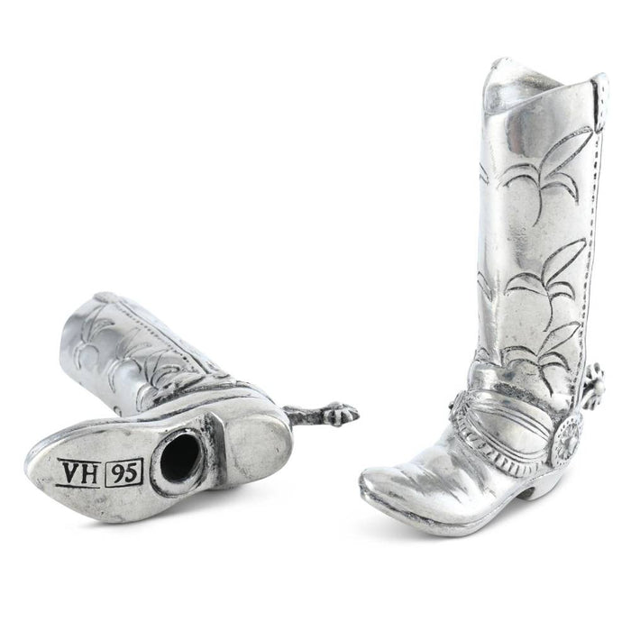 Vagabond House Pewter Cowboy Boot Salt & Pepper Set HOME & GIFTS - Tabletop + Kitchen - Kitchen Decor Vagabond House