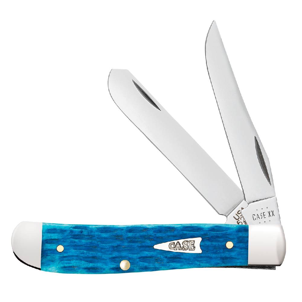 Case Mini Trapper - Sky Blue Bone - Crandall Jig - Arrowhead Shield Knives WR CASE   