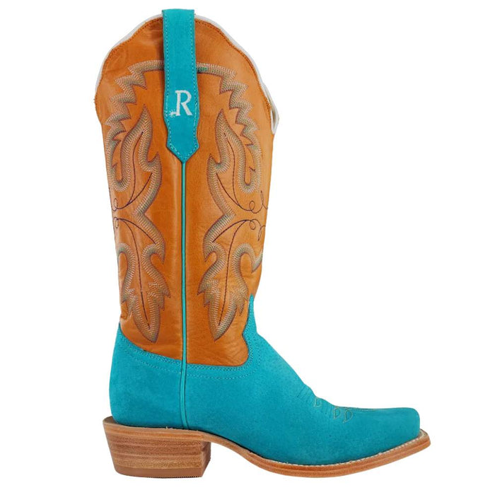 R. Watson Women's Turquoise Boar Cutter Toe Boot WOMEN - Footwear - Boots - Western Boots R Watson