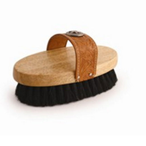 Legends Midnight Rider Soft Black Poly Fiber Style Oval Finishing Brush Equine - Grooming Desert Equestrian