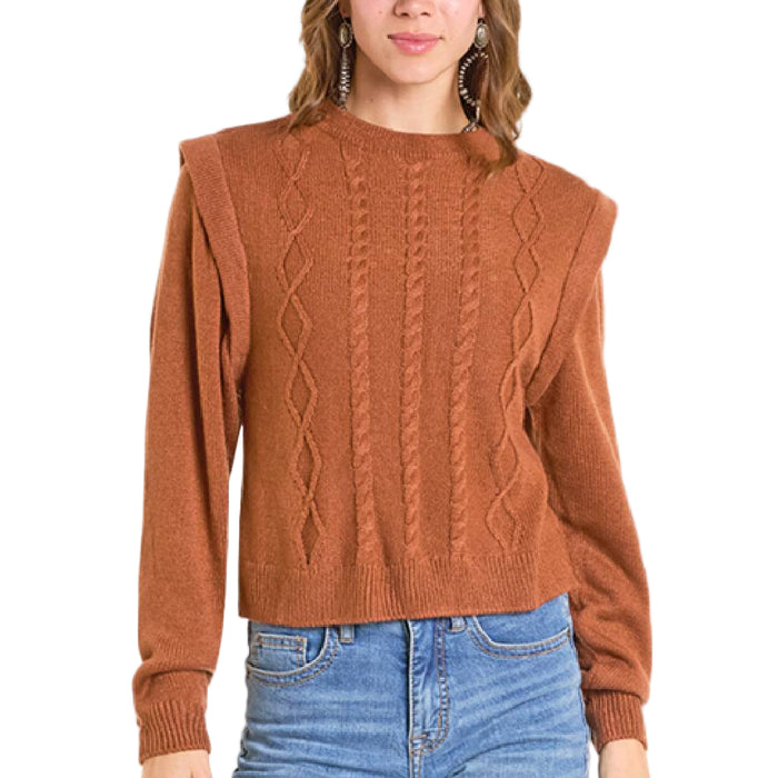 Rock & Roll Denim Women's Cable Knit Sweater
