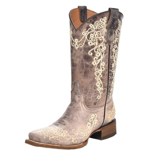 Corral Girl's Floral Embroidered Western Boot KIDS - Footwear - Boots Corral Boots