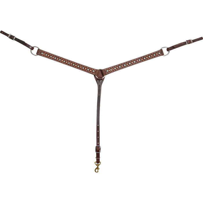 Martin Saddlery 1-1/2" Chocolate Breast Collar w/Floral Dots