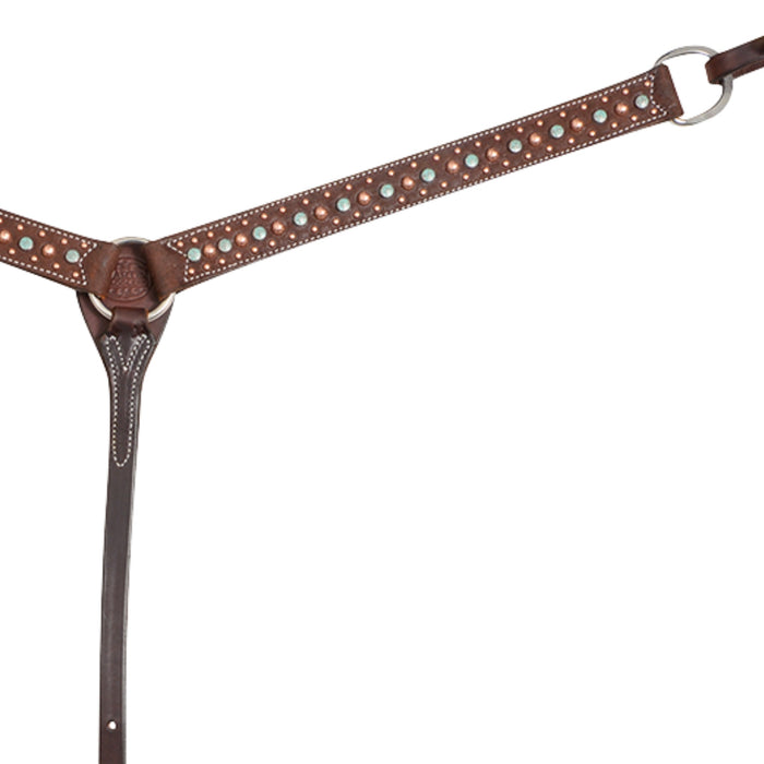 Martin Saddlery 1-1/2" Chocolate Breast Collar w/Floral Dots