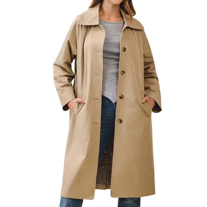 Longline Beige Trench Coat
