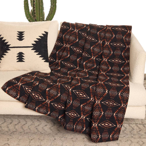 Rock & Roll Denim Aztec Printed Berber Blanket HOME & GIFTS - Home Decor - Blankets + Throws Panhandle