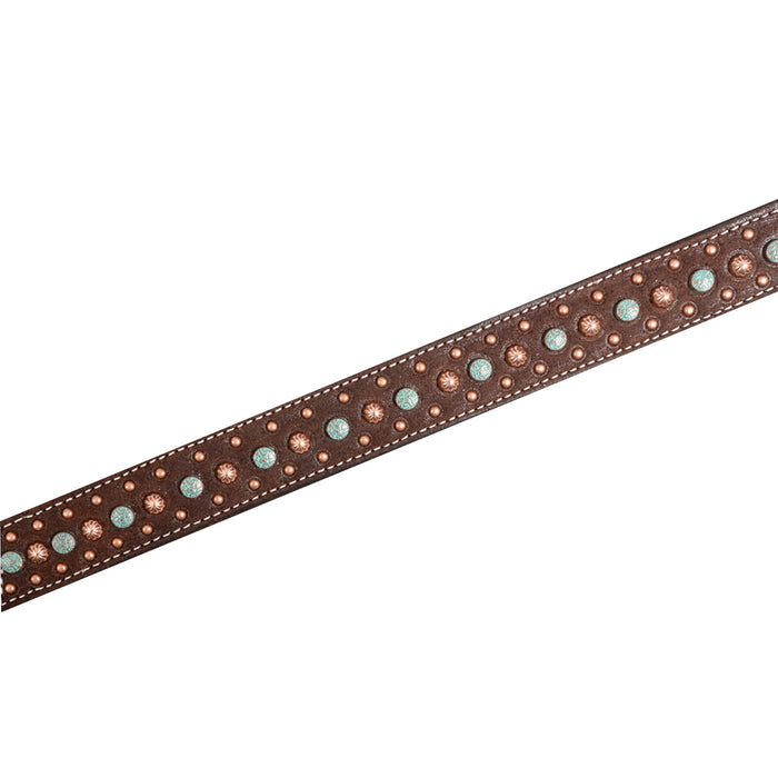 Martin Saddlery 1-1/2" Chocolate Breast Collar w/Floral Dots