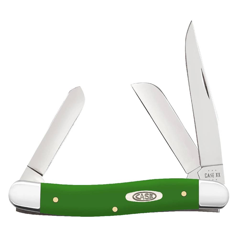 Case Medium Stockman - Green Synthetic Smooth Knives WR CASE   