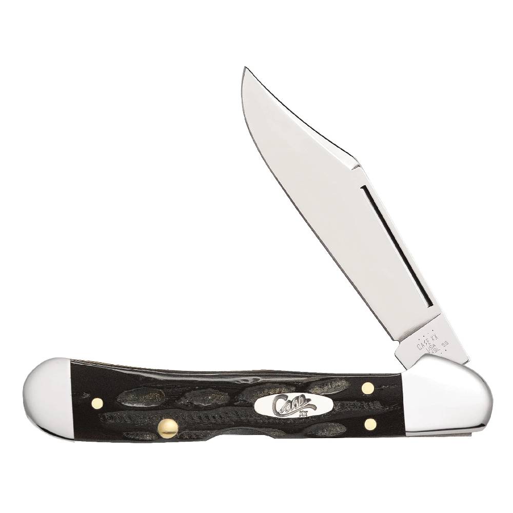 Case Jigged Buffalo Horn Mini Copperlock Knives WR CASE   