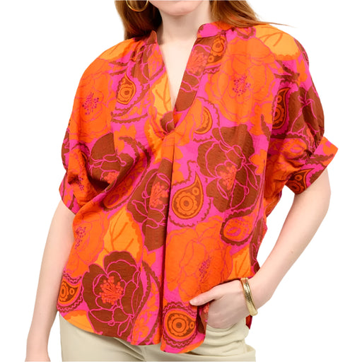 Ivy Jane Bold Flower Popover Top WOMEN - Clothing - Tops - Short Sleeved Ivy Jane