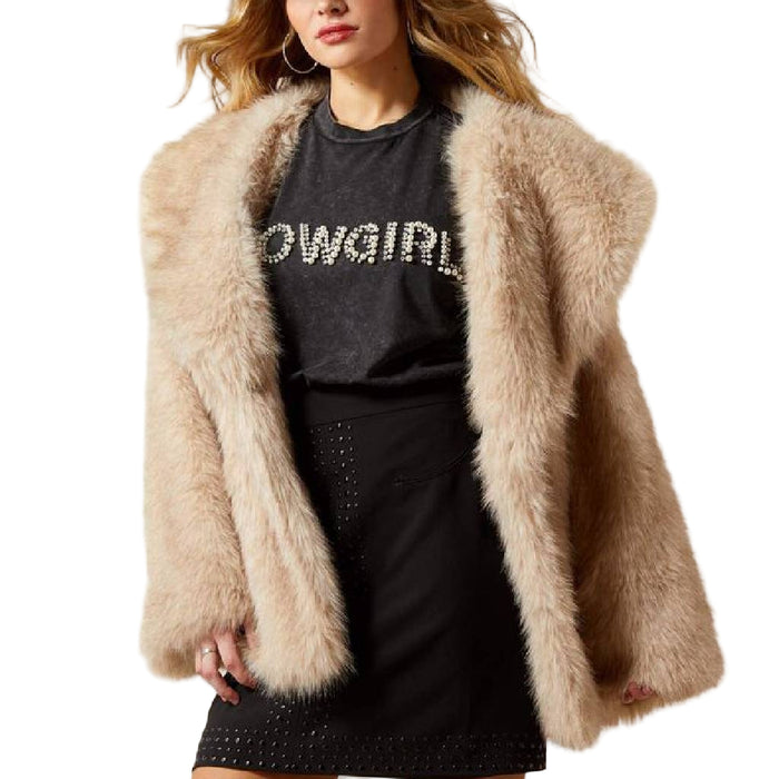 Ariat Women's Tan Faux Fur Coat