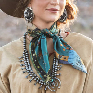 Fringe Scarves "Lady of Guadalupe" Wild Rag ACCESSORIES - Additional Accessories - Wild Rags & Scarves Fringe Scarves   