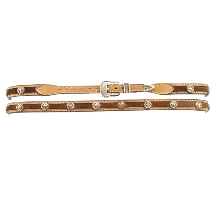Twister Hair on Hide Conchos Hatband HATS - HAT RESTORATION & ACCESSORIES M&F Western Products