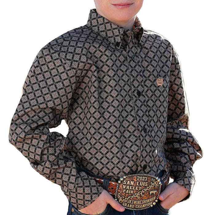 Cinch Boy's Medallion Print Shirt KIDS - Boys - Clothing - Shirts - Long Sleeve Shirts Cinch