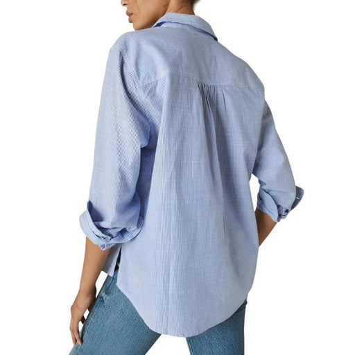 Lucky Brand Boyfriend Striped Button Shirt WOMEN - Clothing - Tops - Long Sleeved Lucky Brand Jeans