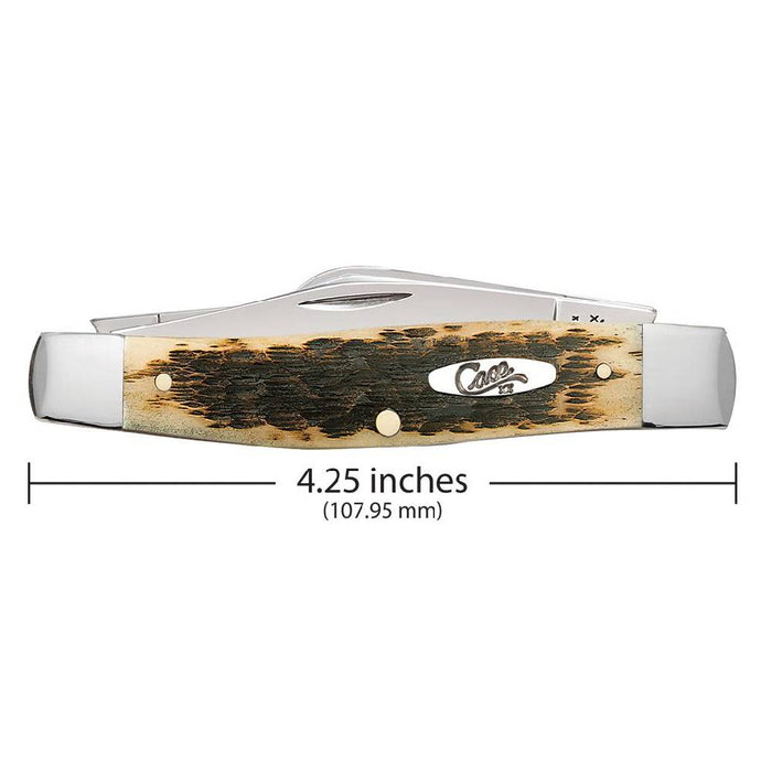 Case Amber Bone CS - Peach Seed Jig Large Stockman Knives W.R. Case