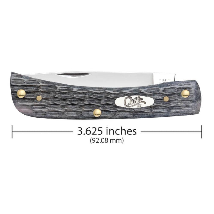 Case Sod Buster Jr - Pocket Worn Gray Bone Crandall Jig Knives W.R. Case