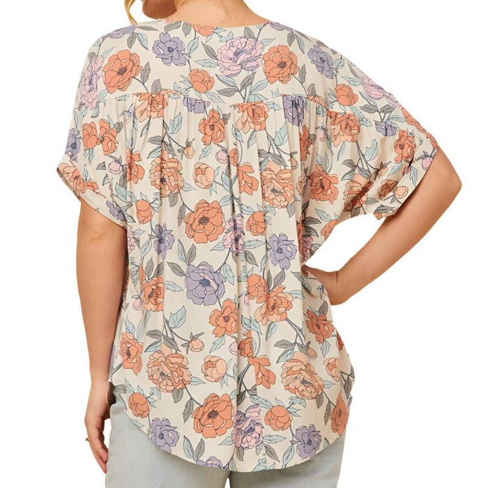 Hayden Floral Tie Top WOMEN - Clothing - Tops - Short Sleeved Hayden Los Angeles