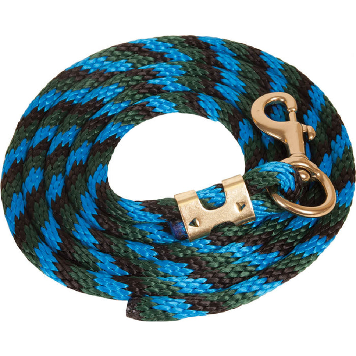 Teskey's Poly Lead Rope with Bolt Snap Tack - Halters & Leads Teskey's Black/Hunter/Blue