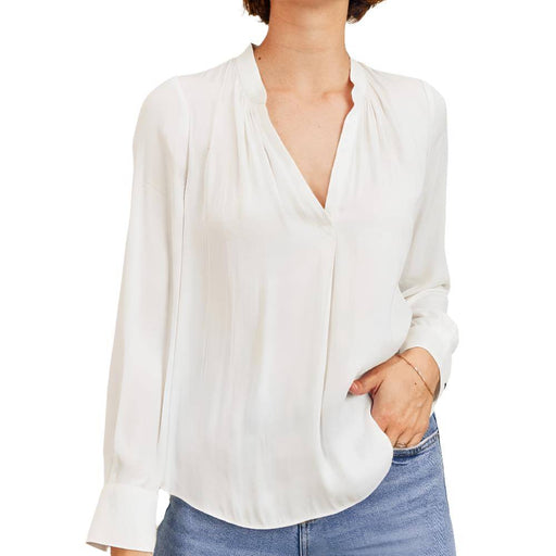 Reset Lindsey Silky Top - White WOMEN - Clothing - Tops - Long Sleeved Reset By Jane
