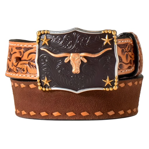 3D Boy's Roughout Diamond Lace Belt KIDS - Accessories - Belts M&F Western Products