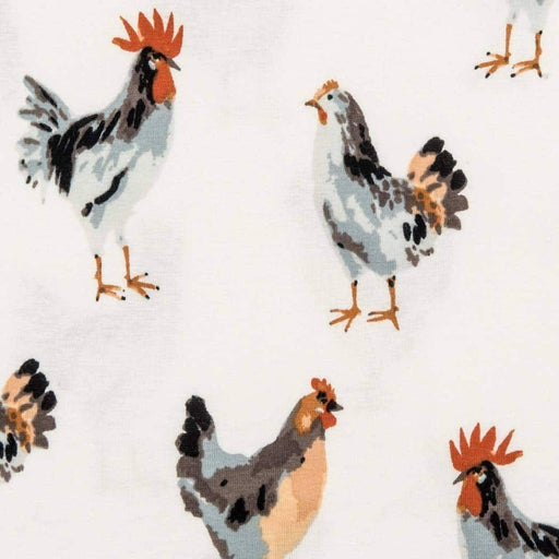 Milkbarn Baby Chicken Print Organic Zipper Pajamas - FINAL SALE KIDS - Baby - Unisex Baby Clothing Milkbarn Kids