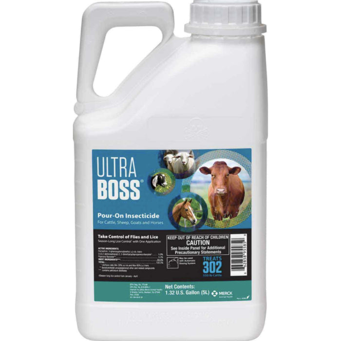 Ultra Boss Pour On Insecticide Livestock - Fly & Pest Control Merck Gallon