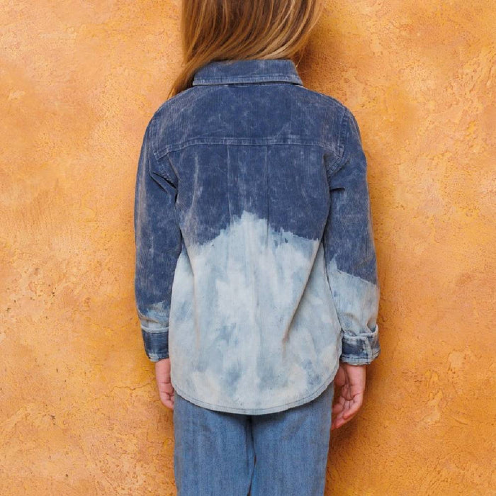 Dip Dyed Corduroy Shirt KIDS - Girls - Clothing - Tops - Long Sleeve Tops Oddi Clothing