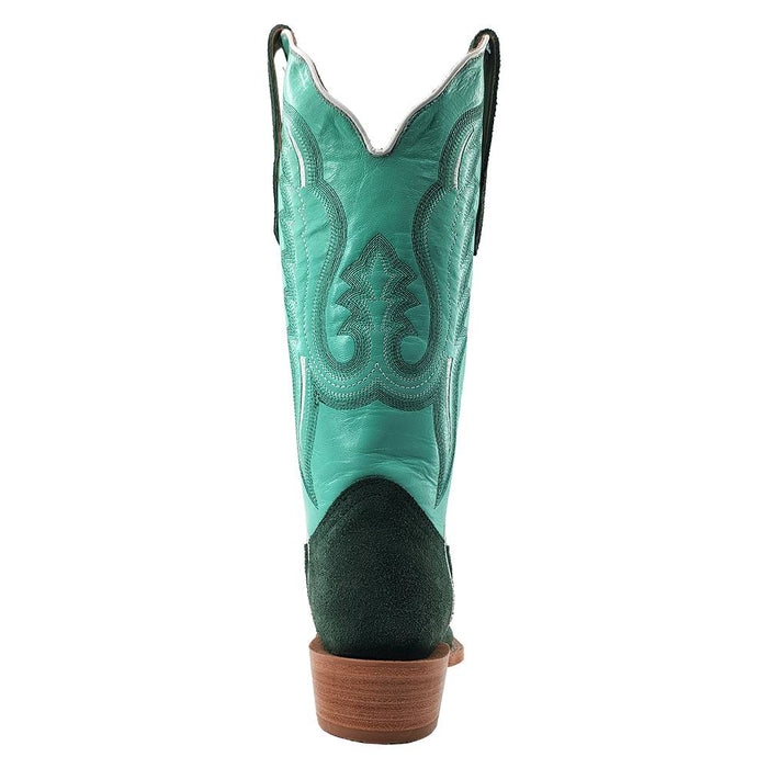 R. Watson Women's Teal Rough Out Cutter Toe Boot WOMEN - Footwear - Boots - Western Boots R Watson