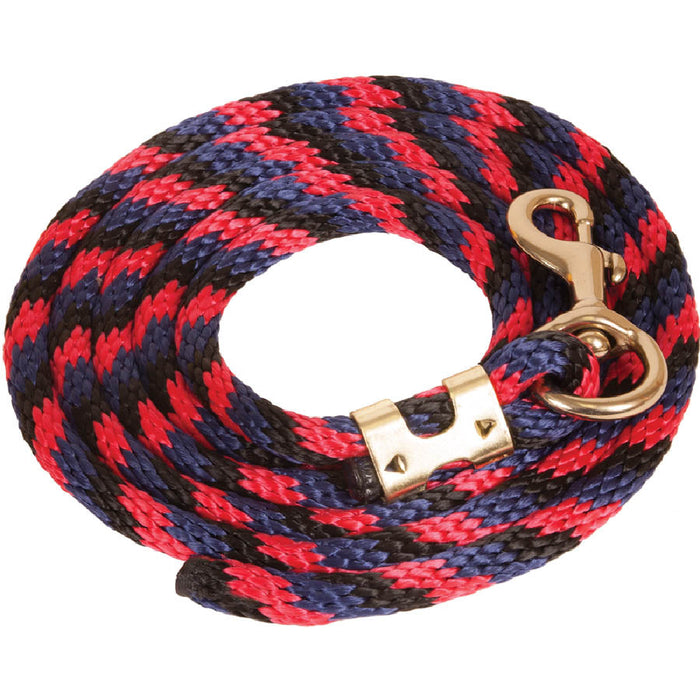 Teskey's Poly Lead Rope with Bolt Snap Tack - Halters & Leads Teskey's Navy/Red/Black