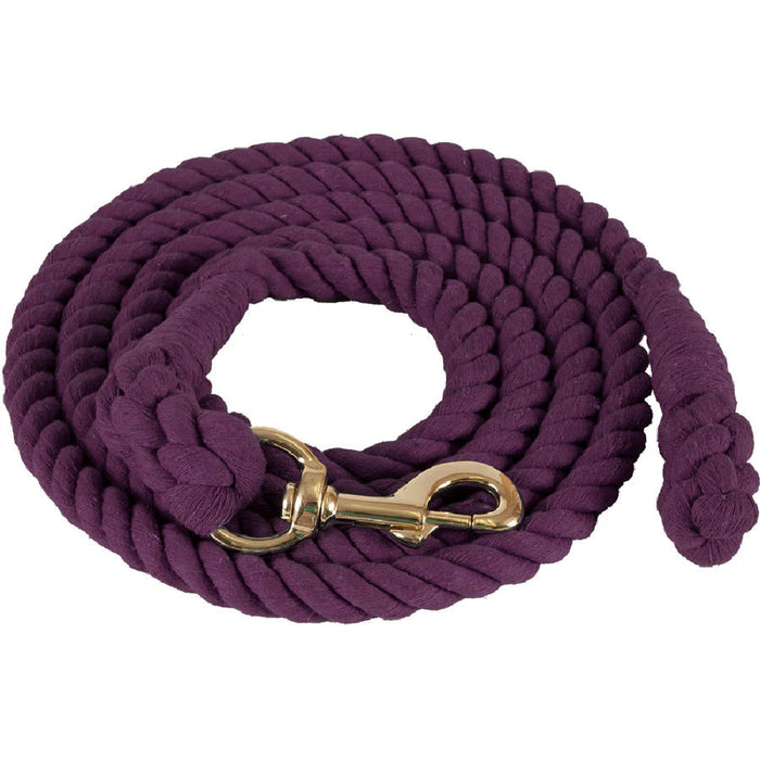 Cotton Lead Rope Tack - Halters & Leads Mustang Purple