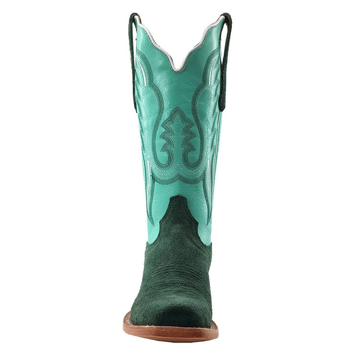 R. Watson Women's Teal Rough Out Cutter Toe Boot WOMEN - Footwear - Boots - Western Boots R Watson